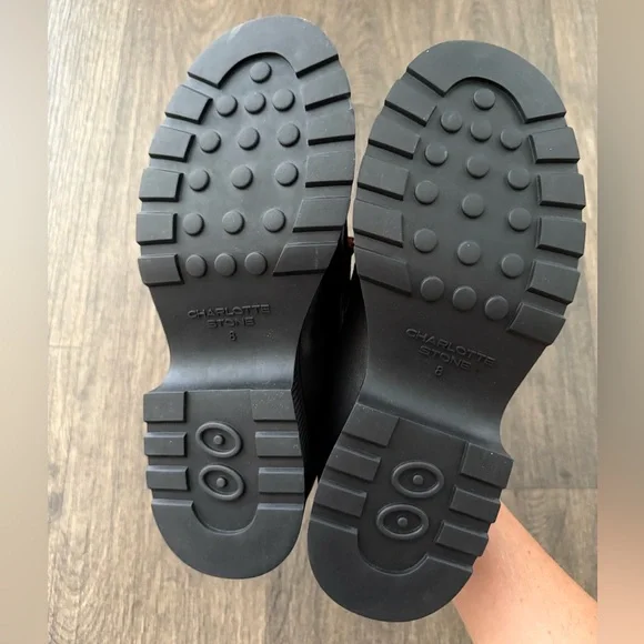 NWOT Charlotte Stone Tassel Lug Sole Platform Loafers - Picture 6 of 6